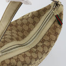 GUCCI GG Canvas Web Sherry Line Pretty Bag Beige Gold 257064 Auth 146262-6