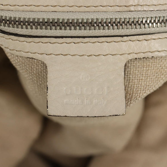 GUCCI GG Canvas Horsebit Tote Bag 2way Beige Gold 232949 Auth 146265