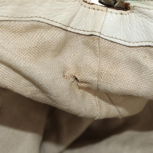 GUCCI GG Canvas Horsebit Tote Bag 2way Beige Gold 232949 Auth 146265