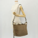 GUCCI GG Canvas Horsebit Tote Bag 2way Beige Gold 232949 Auth 146265-34