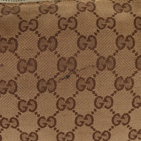 GUCCI GG Canvas Horsebit Tote Bag 2way Beige Gold 232949 Auth 146265