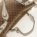 GUCCI GG Canvas Horsebit Tote Bag 2way Beige Gold 232949 Auth 146265-14