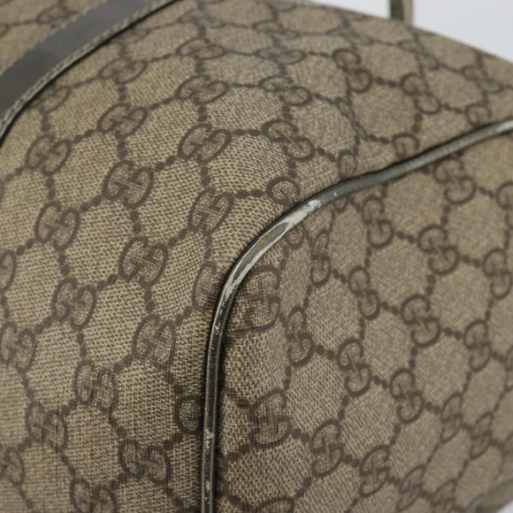 GUCCI GG Supreme Boston Bag PVC Beige Gold 193603 Auth 146267