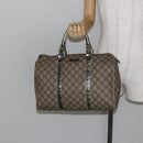 GUCCI GG Supreme Boston Bag PVC Beige Gold 193603 Auth 146267-22