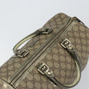 GUCCI GG Supreme Boston Bag PVC Beige Gold 193603 Auth 146267-6