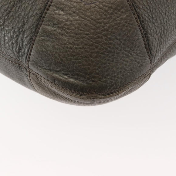 GUCCI Soho Chain Shoulder Bag Leather Gray 326706 Auth 146271