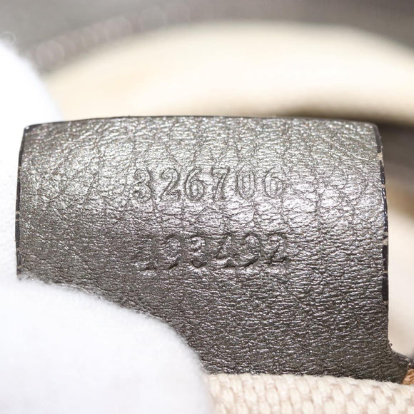 GUCCI Soho Chain Shoulder Bag Leather Gray 326706 Auth 146271