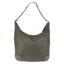 GUCCI Soho Chain Shoulder Bag Leather Gray 326706 Auth 146271-3