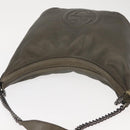 GUCCI Soho Ketting Schoudertas Leer Grijs 326706 Auth 146271-6