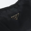 PRADA Hand Bag Nylon Black Silver Auth 146276-14