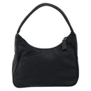 PRADA Hand Bag Nylon Black Silver Auth 146276-3