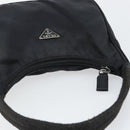 PRADA Hand Bag Nylon Black Silver Auth 146276-6