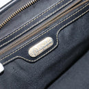 FENDI Pecan Canvas Hand Bag PVC Black Brown Auth 146279-17