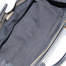 FENDI Pecan Canvas Hand Bag PVC Black Brown Auth 146279-18