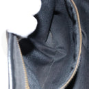 FENDI Pecan Canvas Hand Bag PVC Black Brown Auth 146279-21