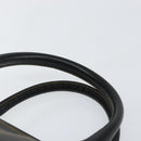 FENDI Pecan Canvas Hand Bag PVC Black Brown Auth 146279-8