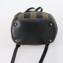FENDI Pecan Canvas Backpack Brown Black Auth 146280-5