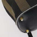 FENDI Pecan Canvas Backpack Brown Black Auth 146280-17