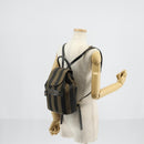 FENDI Pecan Canvas Backpack Brown Black Auth 146280-24