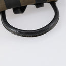 FENDI Pecan Canvas Backpack Brown Black Auth 146280-7