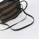 FENDI Pecan Canvas Backpack Brown Black Auth 146280-8