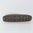 FENDI Zucchino Canvas Accessory Pouch Navy Silver Auth 146283-5