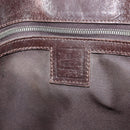 FENDI Zucca Canvas Mamma Baguette Tote Bag Black Brown Auth 146284-18