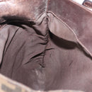 FENDI Zucca Canvas Mamma Baguette Tote Bag Black Brown Auth 146284-20