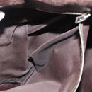 FENDI Zucca Canvas Mamma Baguette Tote Bag Black Brown Auth 146284-21