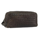 BOTTEGA VENETA INTRECCIATO Clutch Bag Leather Brown Auth 146285-1
