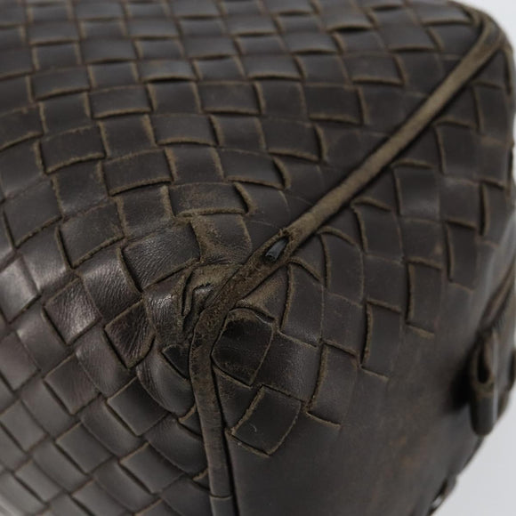 BOTTEGA VENETA INTRECCIATO Clutch Bag Leather Brown Auth 146285