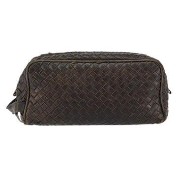 BOTTEGA VENETA INTRECCIATO Clutch Bag Leather Brown Auth 146285 - 0