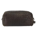 BOTTEGA VENETA INTRECCIATO Clutch Bag Leather Brown Auth 146285-3