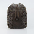 BOTTEGA VENETA INTRECCIATO Clutch Bag Leather Brown Auth 146285-4