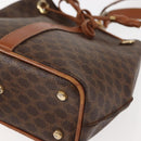 CELINE Macadam Canvas Shoulder Bag PVC Leather Brown Gold Auth 146286-14