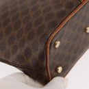 CELINE Macadam Canvas Shoulder Bag PVC Leather Brown Gold Auth 146286-15