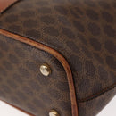 CELINE Macadam Canvas Shoulder Bag PVC Leather Brown Gold Auth 146286-16