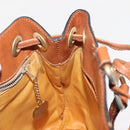 CELINE Macadam Canvas Shoulder Bag PVC Leather Brown Gold Auth 146286-18