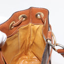 CELINE Macadam Canvas Shoulder Bag PVC Leather Brown Gold Auth 146286-19
