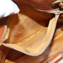 CELINE Macadam Canvas Shoulder Bag PVC Leather Brown Gold Auth 146286-20