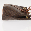 CELINE Macadam Canvas Shoulder Bag PVC Leather Brown Gold Auth 146286-3