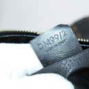 CELINE Macadam Canvas Boston Bag PVC Leather Black Gold Auth 146287-12