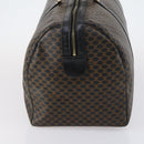 CELINE Macadam Canvas Boston Bag PVC Leather Black Gold Auth 146287-3