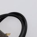 CELINE Macadam Canvas Boston Bag PVC Leather Black Gold Auth 146287-14