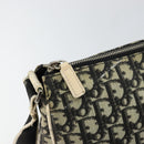 Christian Dior Trotter Canvas Shoulder Bag Black Silver Auth 146291-10