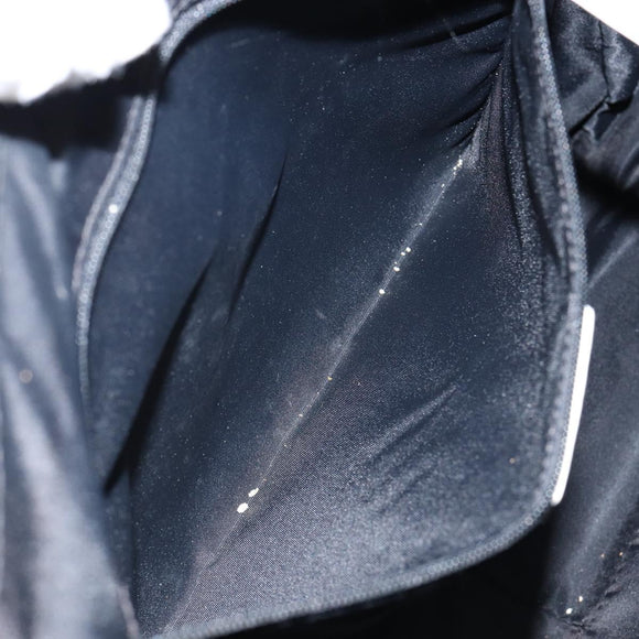 Christian Dior Trotter Canvas Shoulder Bag Black Silver Auth 146291