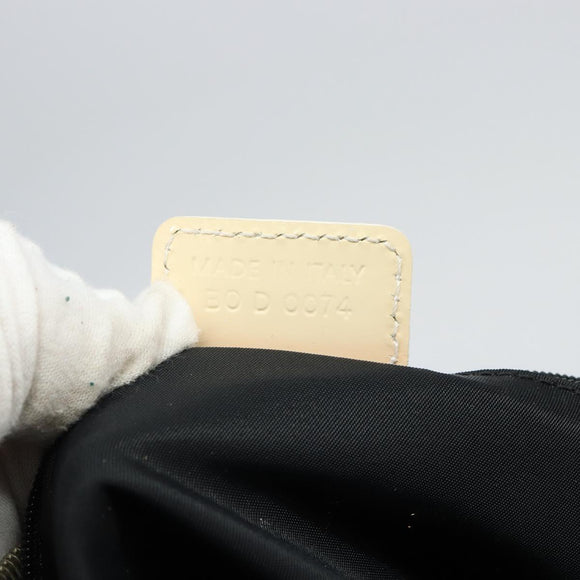 Christian Dior Trotter Canvas Shoulder Bag Black Silver Auth 146291