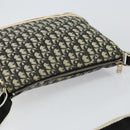 Christian Dior Trotter Canvas Shoulder Bag Black Silver Auth 146291-6