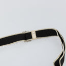 Christian Dior Trotter Canvas Shoulder Bag Black Silver Auth 146291-8