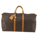 LOUIS VUITTON Monogram Keepall Bandouliere 55 Boston Bag M41414 LV Auth 146303-13